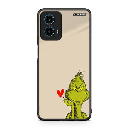 Motorola G34 5G Xmas Grinch θήκη από τη Smartfits με σχέδιο στο πίσω μέρος και μαύρο περίβλημα | Smartphone case with colorful back and black bezels by Smartfits