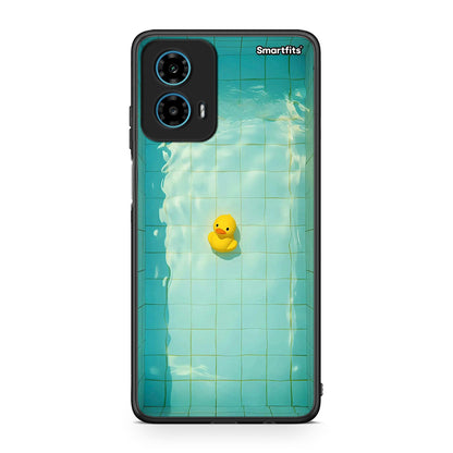 Motorola G34 5G Yellow Duck θήκη από τη Smartfits με σχέδιο στο πίσω μέρος και μαύρο περίβλημα | Smartphone case with colorful back and black bezels by Smartfits