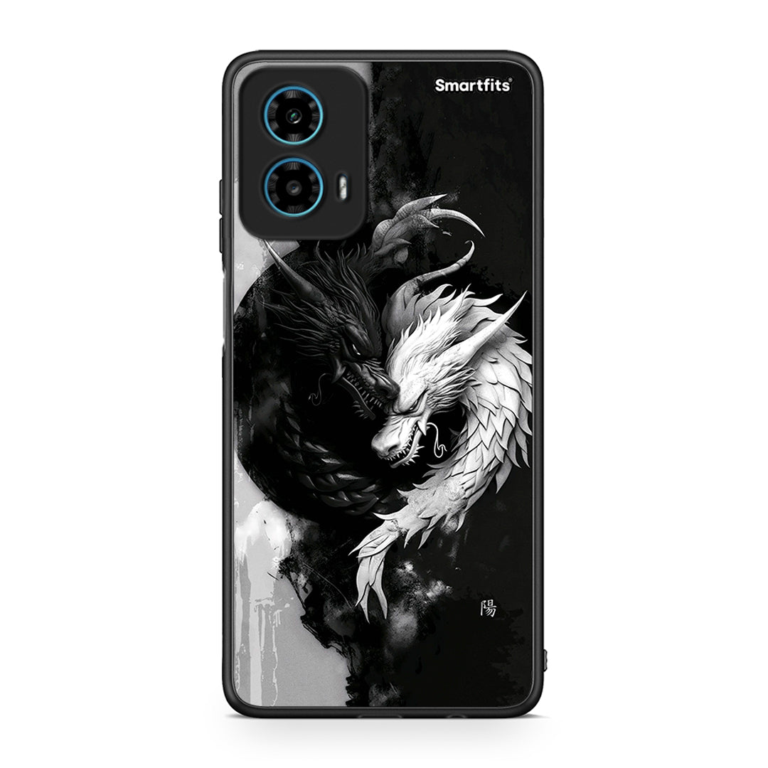 Motorola G34 5G Yin Yang Θήκη από τη Smartfits με σχέδιο στο πίσω μέρος και μαύρο περίβλημα | Smartphone case with colorful back and black bezels by Smartfits