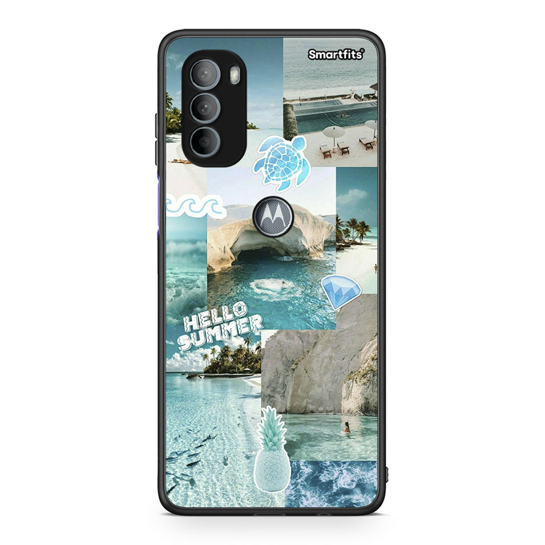 Motorola Moto G31 Aesthetic Summer Θήκη από τη Smartfits με σχέδιο στο πίσω μέρος και μαύρο περίβλημα | Smartphone case with colorful back and black bezels by Smartfits