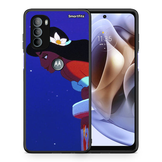 Θήκη Motorola Moto G31 Alladin And Jasmine Love 2 από τη Smartfits με σχέδιο στο πίσω μέρος και μαύρο περίβλημα | Motorola Moto G31 Alladin And Jasmine Love 2 case with colorful back and black bezels