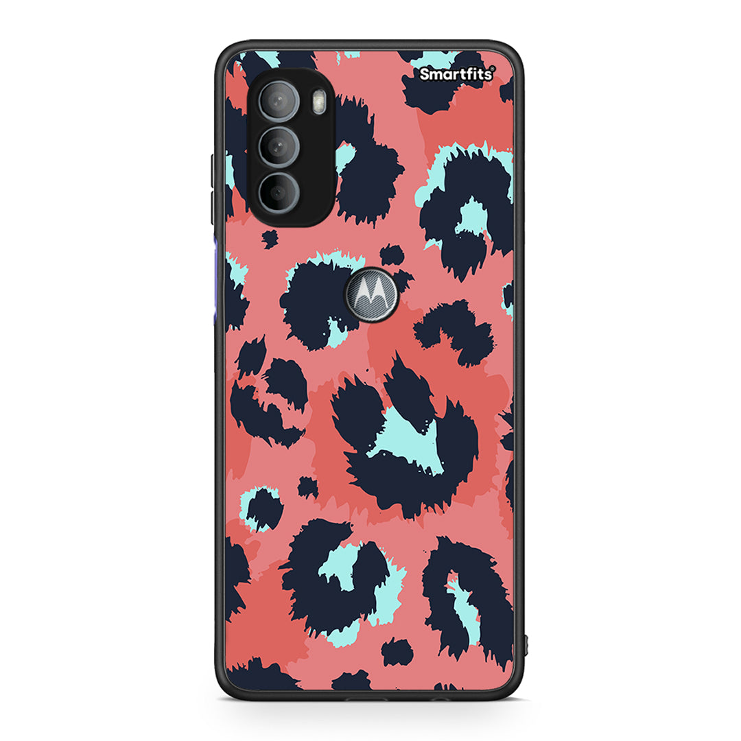 22 - Motorola Moto G31 Pink Leopard Animal case, cover, bumper