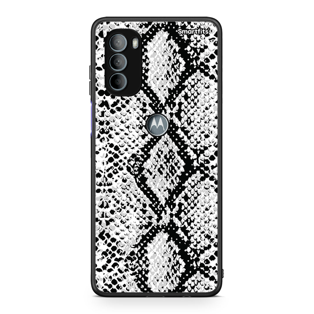 24 - Motorola Moto G31 White Snake Animal case, cover, bumper