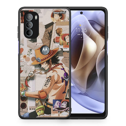 Θήκη Motorola Moto G31 Anime Collage από τη Smartfits με σχέδιο στο πίσω μέρος και μαύρο περίβλημα | Motorola Moto G31 Anime Collage case with colorful back and black bezels