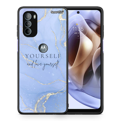 Θήκη Motorola Moto G31 Be Yourself από τη Smartfits με σχέδιο στο πίσω μέρος και μαύρο περίβλημα | Motorola Moto G31 Be Yourself case with colorful back and black bezels