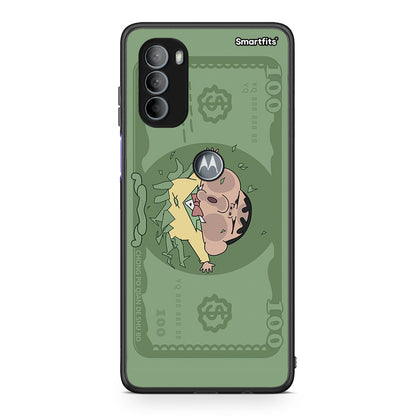 Motorola Moto G31 Big Money Θήκη Αγίου Βαλεντίνου από τη Smartfits με σχέδιο στο πίσω μέρος και μαύρο περίβλημα | Smartphone case with colorful back and black bezels by Smartfits