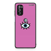 Thumbnail for Motorola Moto G31 Blue Eye Pink θήκη από τη Smartfits με σχέδιο στο πίσω μέρος και μαύρο περίβλημα | Smartphone case with colorful back and black bezels by Smartfits