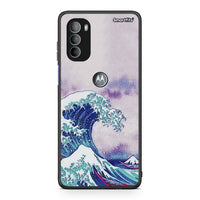 Thumbnail for Motorola Moto G31 Blue Waves θήκη από τη Smartfits με σχέδιο στο πίσω μέρος και μαύρο περίβλημα | Smartphone case with colorful back and black bezels by Smartfits