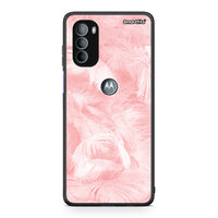 Thumbnail for 33 - Motorola Moto G31 Pink Feather Boho case, cover, bumper