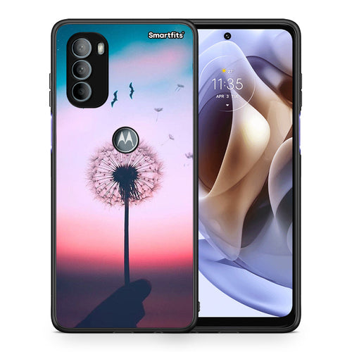 Θήκη Motorola Moto G31 Wish Boho από τη Smartfits με σχέδιο στο πίσω μέρος και μαύρο περίβλημα | Motorola Moto G31 Wish Boho case with colorful back and black bezels