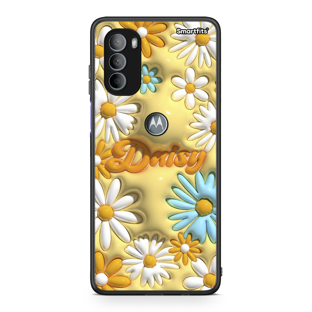 Motorola Moto G31 Bubble Daisies θήκη από τη Smartfits με σχέδιο στο πίσω μέρος και μαύρο περίβλημα | Smartphone case with colorful back and black bezels by Smartfits