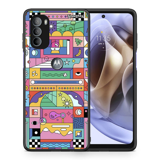 Θήκη Motorola Moto G31 Bubbles Soap από τη Smartfits με σχέδιο στο πίσω μέρος και μαύρο περίβλημα | Motorola Moto G31 Bubbles Soap case with colorful back and black bezels