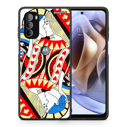 Θήκη Motorola Moto G31 Card Love από τη Smartfits με σχέδιο στο πίσω μέρος και μαύρο περίβλημα | Motorola Moto G31 Card Love case with colorful back and black bezels