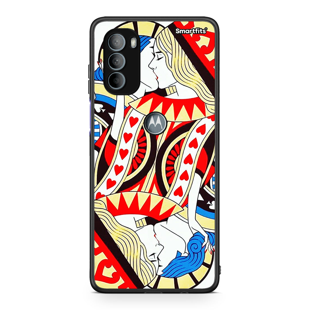 Motorola Moto G31 Card Love θήκη από τη Smartfits με σχέδιο στο πίσω μέρος και μαύρο περίβλημα | Smartphone case with colorful back and black bezels by Smartfits