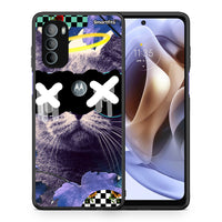 Thumbnail for Θήκη Motorola Moto G31 Cat Collage από τη Smartfits με σχέδιο στο πίσω μέρος και μαύρο περίβλημα | Motorola Moto G31 Cat Collage case with colorful back and black bezels