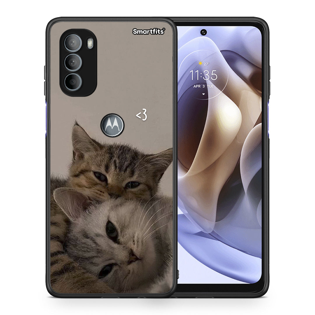 092 Cats In Love - Motorola Moto G31 θήκη