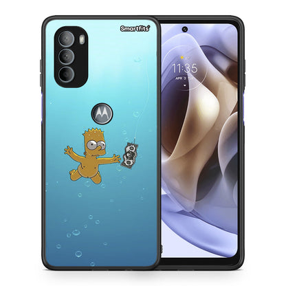 Θήκη Motorola Moto G31 Chasing Money από τη Smartfits με σχέδιο στο πίσω μέρος και μαύρο περίβλημα | Motorola Moto G31 Chasing Money case with colorful back and black bezels