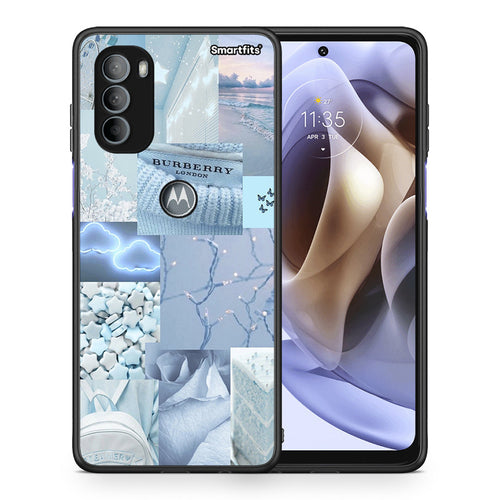 Θήκη Motorola Moto G31 Ciel Aesthetic Collage από τη Smartfits με σχέδιο στο πίσω μέρος και μαύρο περίβλημα | Motorola Moto G31 Ciel Aesthetic Collage case with colorful back and black bezels