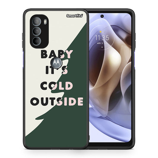 Θήκη Motorola Moto G31 Cold Outside από τη Smartfits με σχέδιο στο πίσω μέρος και μαύρο περίβλημα | Motorola Moto G31 Cold Outside case with colorful back and black bezels