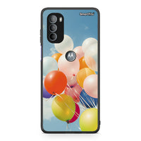 Thumbnail for Motorola Moto G31 Colorful Balloons θήκη από τη Smartfits με σχέδιο στο πίσω μέρος και μαύρο περίβλημα | Smartphone case with colorful back and black bezels by Smartfits
