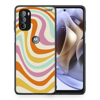 Thumbnail for Θήκη Motorola Moto G31 Colourful Waves από τη Smartfits με σχέδιο στο πίσω μέρος και μαύρο περίβλημα | Motorola Moto G31 Colourful Waves case with colorful back and black bezels
