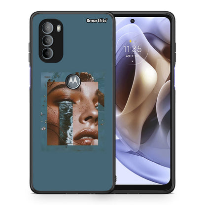 Θήκη Motorola Moto G31 Cry An Ocean από τη Smartfits με σχέδιο στο πίσω μέρος και μαύρο περίβλημα | Motorola Moto G31 Cry An Ocean case with colorful back and black bezels