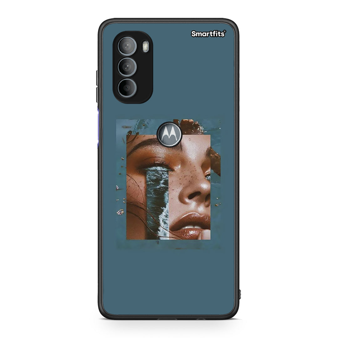 Motorola Moto G31 Cry An Ocean θήκη από τη Smartfits με σχέδιο στο πίσω μέρος και μαύρο περίβλημα | Smartphone case with colorful back and black bezels by Smartfits