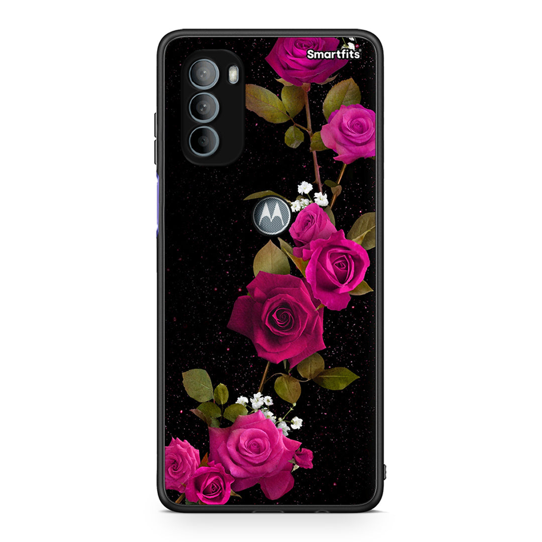 4 - Motorola Moto G31 Red Roses Flower case, cover, bumper