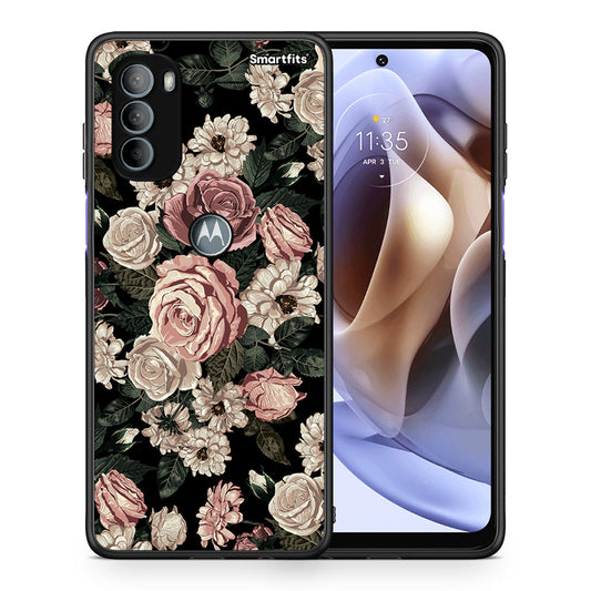Θήκη Motorola Moto G31 Wild Roses Flower από τη Smartfits με σχέδιο στο πίσω μέρος και μαύρο περίβλημα | Motorola Moto G31 Wild Roses Flower case with colorful back and black bezels