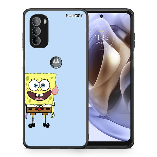 Θήκη Motorola Moto G31 Friends Bob από τη Smartfits με σχέδιο στο πίσω μέρος και μαύρο περίβλημα | Motorola Moto G31 Friends Bob case with colorful back and black bezels