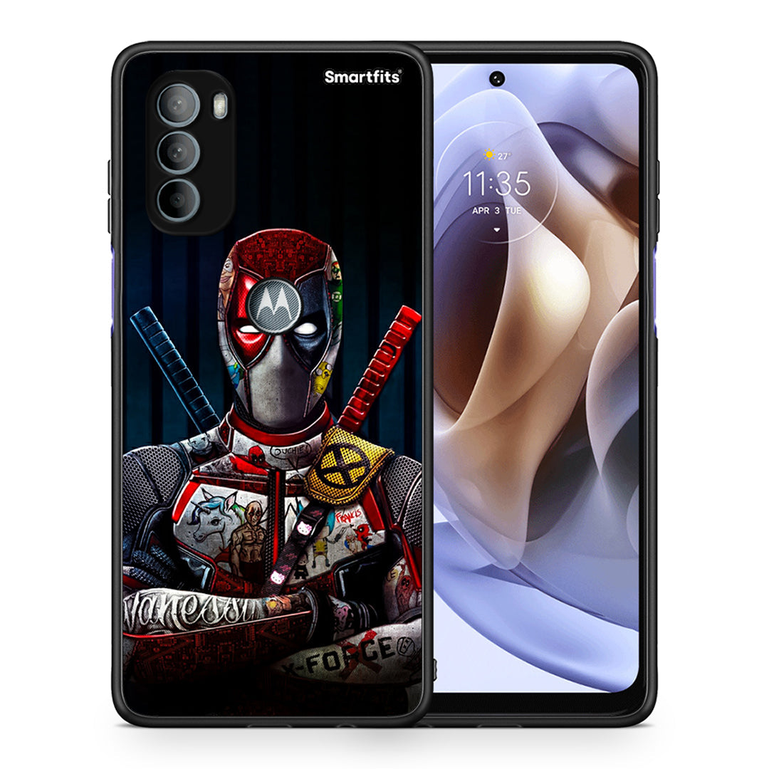 Θήκη Motorola Moto G31 Funny Guy από τη Smartfits με σχέδιο στο πίσω μέρος και μαύρο περίβλημα | Motorola Moto G31 Funny Guy case with colorful back and black bezels