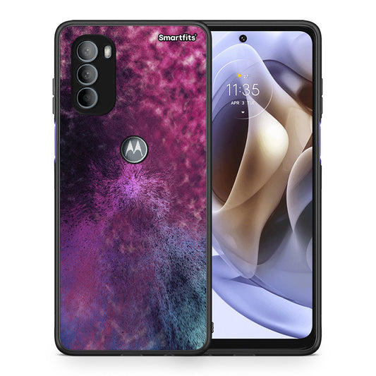 Θήκη Motorola Moto G31 Aurora Galaxy από τη Smartfits με σχέδιο στο πίσω μέρος και μαύρο περίβλημα | Motorola Moto G31 Aurora Galaxy case with colorful back and black bezels