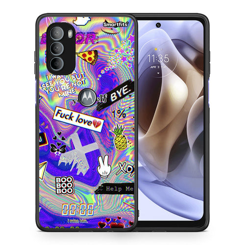 Θήκη Motorola Moto G31 Game Over από τη Smartfits με σχέδιο στο πίσω μέρος και μαύρο περίβλημα | Motorola Moto G31 Game Over case with colorful back and black bezels