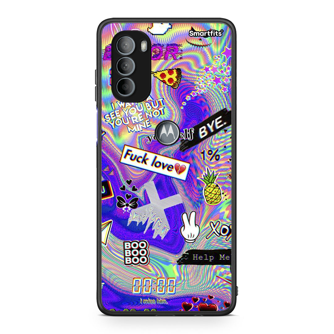 Motorola Moto G31 Game Over θήκη από τη Smartfits με σχέδιο στο πίσω μέρος και μαύρο περίβλημα | Smartphone case with colorful back and black bezels by Smartfits