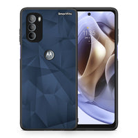 Thumbnail for Θήκη Motorola Moto G31 Blue Abstract Geometric από τη Smartfits με σχέδιο στο πίσω μέρος και μαύρο περίβλημα | Motorola Moto G31 Blue Abstract Geometric case with colorful back and black bezels