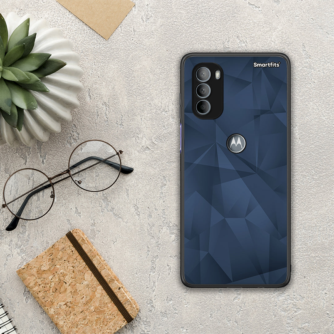 Geometric Blue Abstract - Motorola Moto G31 θήκη