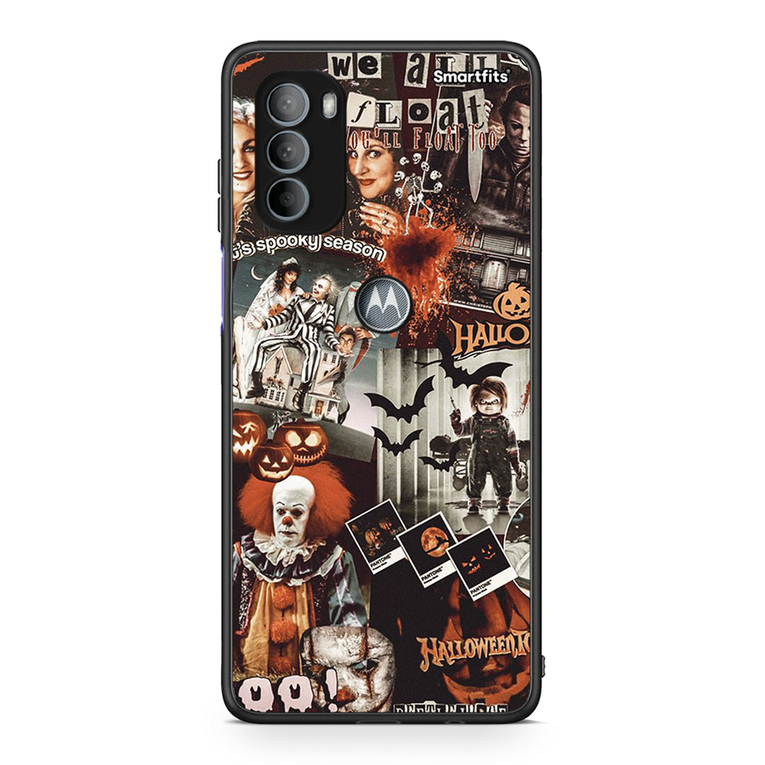 Motorola Moto G31 Halloween Spooky Season Θήκη από τη Smartfits με σχέδιο στο πίσω μέρος και μαύρο περίβλημα | Smartphone case with colorful back and black bezels by Smartfits