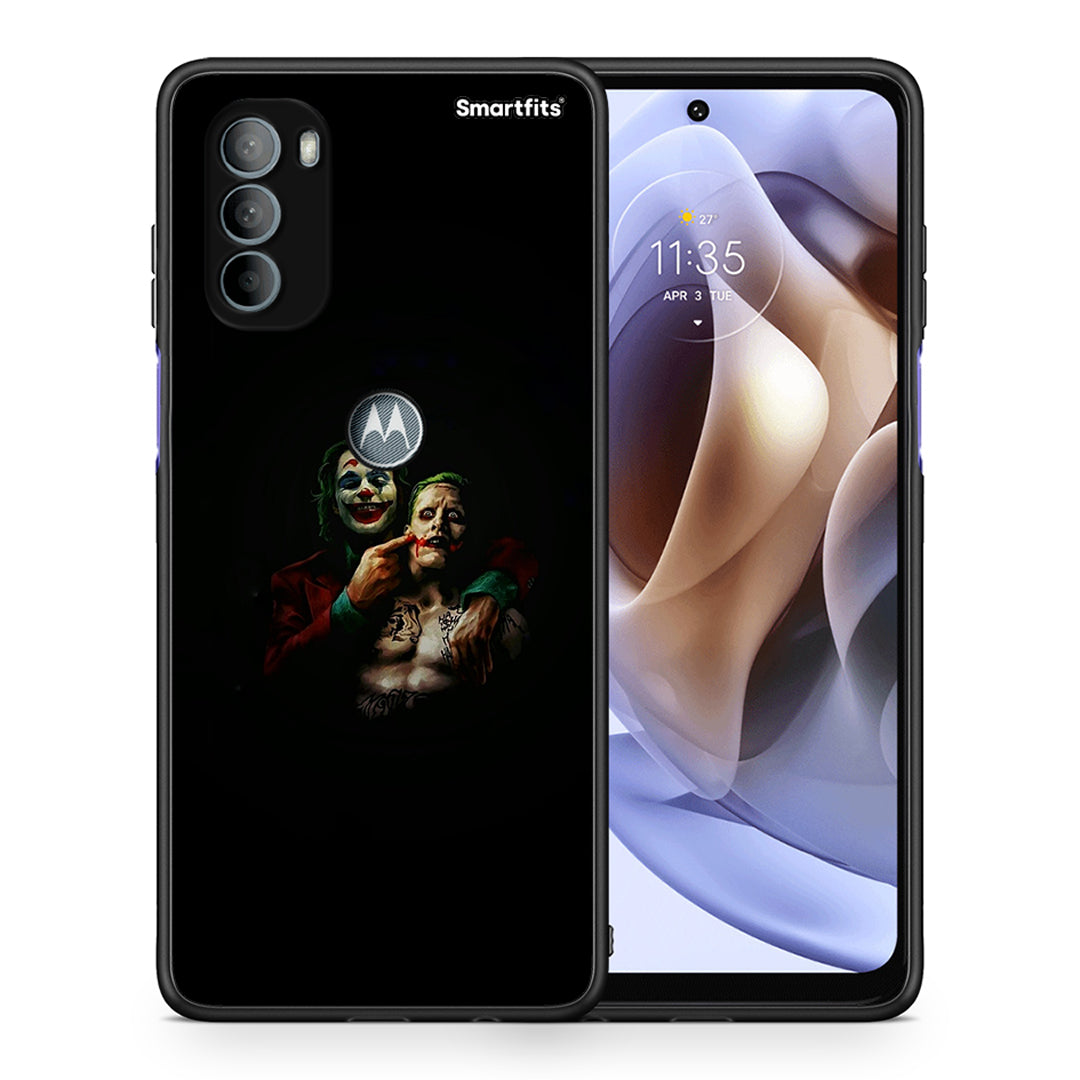 Θήκη Motorola Moto G31 Clown Hero από τη Smartfits με σχέδιο στο πίσω μέρος και μαύρο περίβλημα | Motorola Moto G31 Clown Hero case with colorful back and black bezels