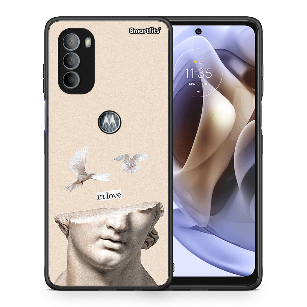 Θήκη Motorola Moto G31 In Love από τη Smartfits με σχέδιο στο πίσω μέρος και μαύρο περίβλημα | Motorola Moto G31 In Love case with colorful back and black bezels