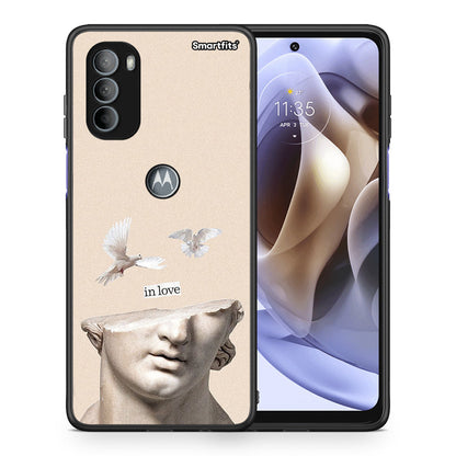 Θήκη Motorola Moto G31 In Love από τη Smartfits με σχέδιο στο πίσω μέρος και μαύρο περίβλημα | Motorola Moto G31 In Love case with colorful back and black bezels