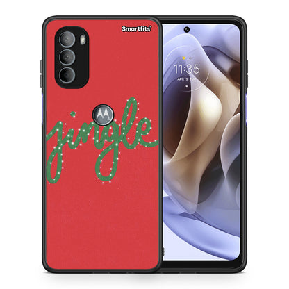 Θήκη Motorola Moto G31 Jingle Xmas από τη Smartfits με σχέδιο στο πίσω μέρος και μαύρο περίβλημα | Motorola Moto G31 Jingle Xmas case with colorful back and black bezels