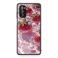 Thumbnail for Motorola Moto G31 Juicy Strawberries θήκη από τη Smartfits με σχέδιο στο πίσω μέρος και μαύρο περίβλημα | Smartphone case with colorful back and black bezels by Smartfits