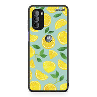 Thumbnail for Motorola Moto G31 Lemons θήκη από τη Smartfits με σχέδιο στο πίσω μέρος και μαύρο περίβλημα | Smartphone case with colorful back and black bezels by Smartfits