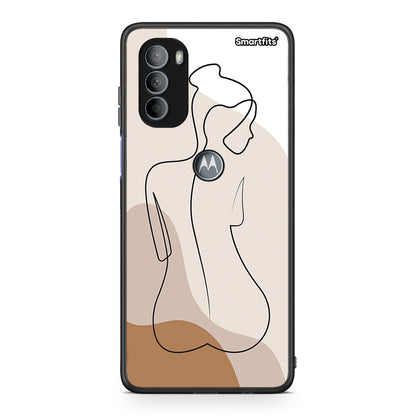 Motorola Moto G31 LineArt Woman θήκη από τη Smartfits με σχέδιο στο πίσω μέρος και μαύρο περίβλημα | Smartphone case with colorful back and black bezels by Smartfits