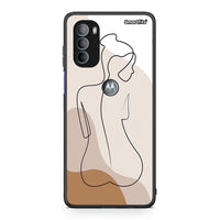 Thumbnail for Motorola Moto G31 LineArt Woman θήκη από τη Smartfits με σχέδιο στο πίσω μέρος και μαύρο περίβλημα | Smartphone case with colorful back and black bezels by Smartfits