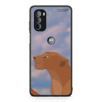 Thumbnail for Motorola Moto G31 Lion Love 2 Θήκη Αγίου Βαλεντίνου από τη Smartfits με σχέδιο στο πίσω μέρος και μαύρο περίβλημα | Smartphone case with colorful back and black bezels by Smartfits