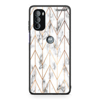 Thumbnail for 44 - Motorola Moto G31 Gold Geometric Marble case, cover, bumper
