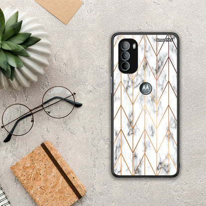 Marble Gold Geometric - Motorola Moto G31 θήκη