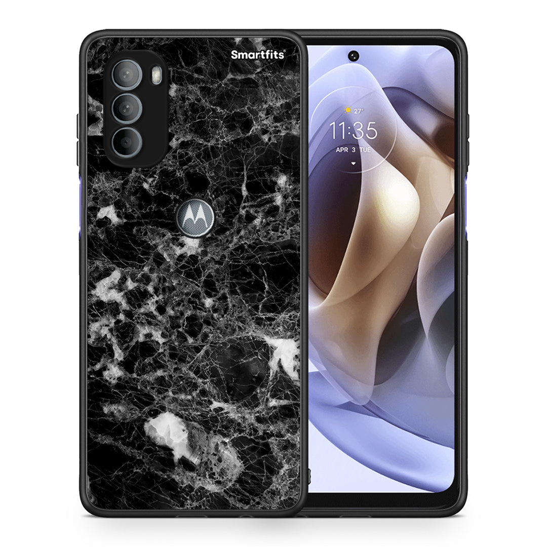 Θήκη Motorola Moto G31 Male Marble από τη Smartfits με σχέδιο στο πίσω μέρος και μαύρο περίβλημα | Motorola Moto G31 Male Marble case with colorful back and black bezels
