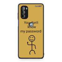 Thumbnail for Motorola Moto G31 My Password Θήκη από τη Smartfits με σχέδιο στο πίσω μέρος και μαύρο περίβλημα | Smartphone case with colorful back and black bezels by Smartfits